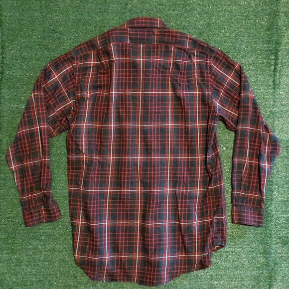 POLO BY RALPH LAUREN MARLOWE VINTAGE BUTTON UP PLAID SHIRT RED BLACK MENS SZ M - Picture 3 of 6